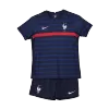 Kids France Home Soccer Jersey Kit (Jersey+Shorts) 2020 - discountsoccer