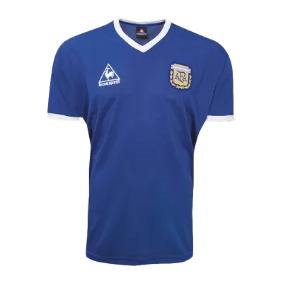 Men Argentina Retro Jerseys Away Soccer Jersey 1986 - discountsoccer