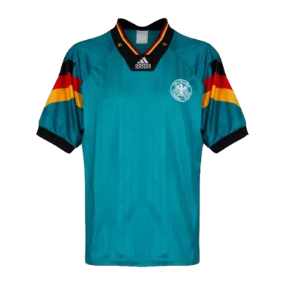 Men Germany Retro Jerseys Away Soccer Jersey 1992 - discountsoccer