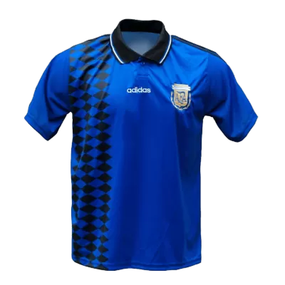 Men Argentina Retro Jerseys Away Soccer Jersey 1994 - discountsoccer