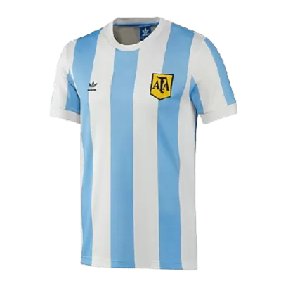 Men Argentina Retro Jerseys Home Soccer Jersey 1978 - discountsoccer