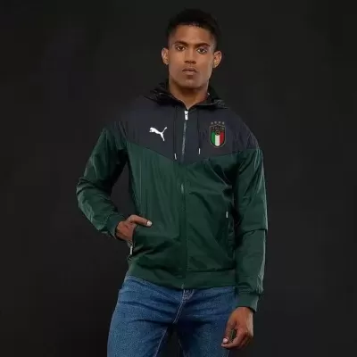 Men Italy Windbreaker Hoodie Jacket 2021/22 - discountsoccer