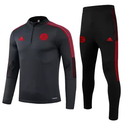 Men Bayern Munich Zipper Tracksuit Sweat Shirt Kit (Top+Trousers) 2021/22 - discountsoccer