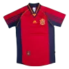 Men Spain Retro Jerseys Home Soccer Jersey 1998 - discountsoccer