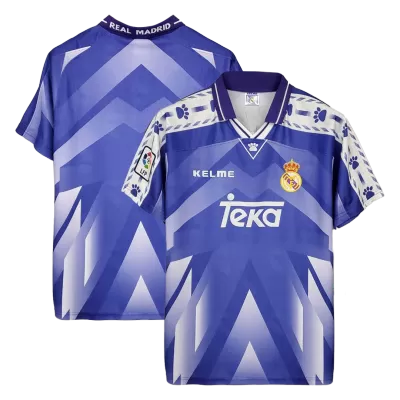 Men Real Madrid Retro Jerseys Away Soccer Jersey 1996/97 - discountsoccer