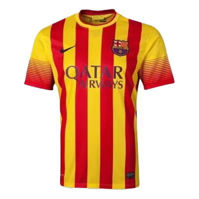 Men Barcelona Retro Jerseys Away Soccer Jersey 2013/14 - discountsoccer