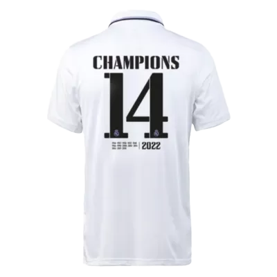 Men Real Madrid CHAMPIONS #14 Home Soccer Jersey Shirt 2022/23 - discountsoccer