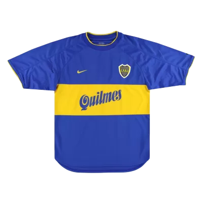 Men Boca Juniors Retro Jerseys Home Soccer Jersey 2000/01 - discountsoccer