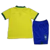 Kids Brazil Home Soccer Jersey Kit (Jersey+Shorts) 2022 - discountsoccer