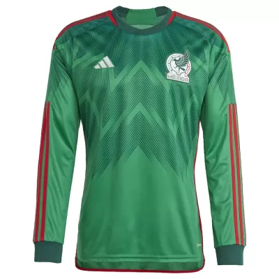 Men Mexico Home Long Sleeves Soccer Jersey Shirt 2022 - discountsoccer