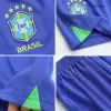 Kids Brazil Home Soccer Jersey Kit (Jersey+Shorts) 2022 - discountsoccer