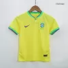 Kids Brazil Home Soccer Jersey Kit (Jersey+Shorts) 2022 - discountsoccer