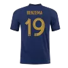 Men France BENZEMA #19 Home Player Version Jersey World Cup 2022 - discountsoccer