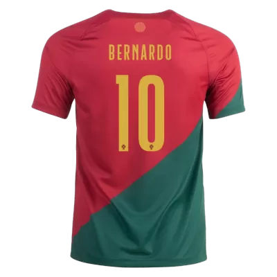 Men Portugal BERNARDO #10 Home Soccer Jersey Shirt 2022 - discountsoccer