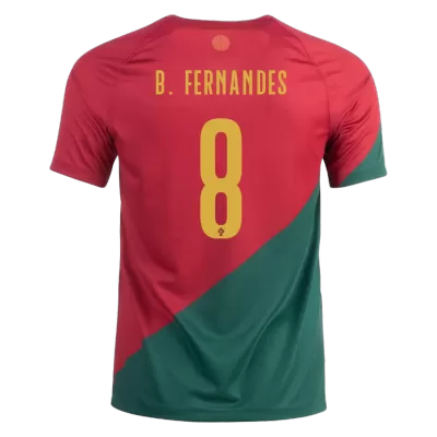 Men Portugal B.FERNANDES #8 Home Soccer Jersey Shirt 2022 - discountsoccer