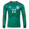 Men Mexico H.LOZANO #22 Home Long Sleeves Soccer Jersey Shirt 2022 - discountsoccer