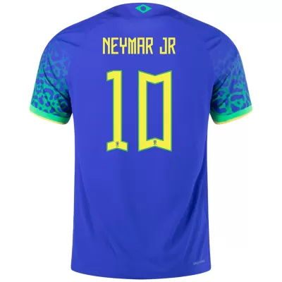 Men Brazil NEYMAR JR #10 Away Player Version Jersey 2022 - discountsoccer