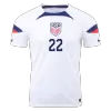 Men USA YEDLIN #22 Home Soccer Jersey Shirt 2022 - discountsoccer