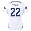 Men USA YEDLIN #22 Home Soccer Jersey Shirt 2022 - discountsoccer