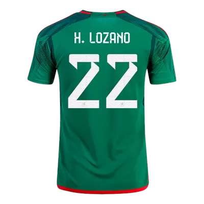 Men Mexico H.LOZANO #22 Home Soccer Jersey Shirt 2022 - discountsoccer