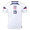 Men USA DUNN #19 Home Soccer Jersey Shirt 2022 - discountsoccer