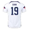 Men USA DUNN #19 Home Soccer Jersey Shirt 2022 - discountsoccer