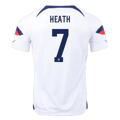 Men USA HEATH #7 Home Soccer Jersey Shirt 2022 - discountsoccer