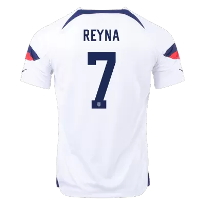 Men USA REYNA #7 Home Soccer Jersey Shirt 2022 - discountsoccer