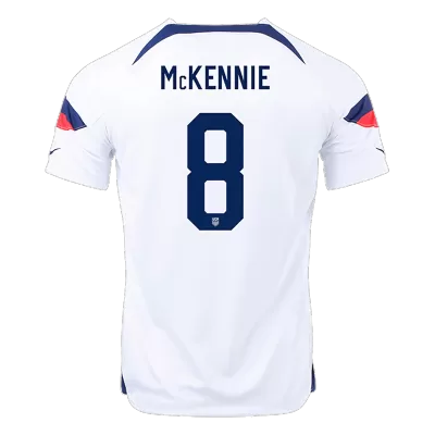 Men USA McKENNIE #8 Home Soccer Jersey Shirt 2022 - discountsoccer