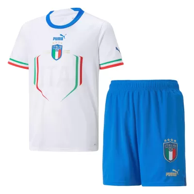 Kids Italy Away Soccer Jersey Kit (Jersey+Shorts) 2022 - discountsoccer