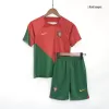 Kids Portugal Home Soccer Jersey Kit (Jersey+Shorts) 2022/23 - discountsoccer