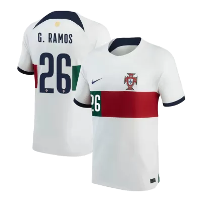 Men Portugal G.RAMOS #26 Away Soccer Jersey Shirt 2022 - discountsoccer