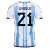 Men Argentina DYBALA #21 Home Soccer Jersey Shirt 2022 - discountsoccer