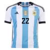 Men Argentina L. MARTINEZ #22 Home Soccer Jersey Shirt 2022 - discountsoccer