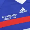 Men France Retro Jerseys Home Long Sleeve Soccer Jersey 1998 - discountsoccer