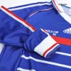 Men France Retro Jerseys Home Long Sleeve Soccer Jersey 1998 - discountsoccer