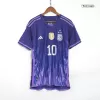 Men Argentina Messi #10 Away Player Version Jersey World Cup 2022 - Champion - discountsoccer