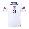 Men USA WEAH #21 Home Soccer Jersey Shirt 2022 - discountsoccer