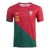 Men Portugal R. LEÃO #15 Home Soccer Jersey Shirt 2022 - discountsoccer