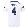 Men USA ADAMS #4 Home Soccer Jersey Shirt 2022 - discountsoccer