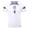 Men USA ADAMS #4 Home Soccer Jersey Shirt 2022 - discountsoccer