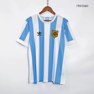 Men Argentina Retro Jerseys Home Soccer Jersey 1978 - discountsoccer