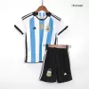 Kids Argentina Home Soccer Jersey Kit (Jersey+Shorts) 2022 - discountsoccer