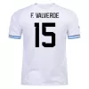 Men Uruguay F. VALVERDE #15 Away Soccer Jersey Shirt 2022 - discountsoccer