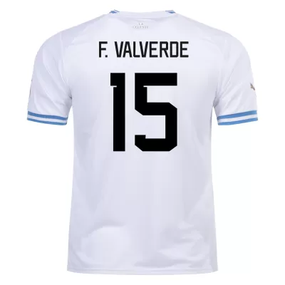 Men Uruguay F. VALVERDE #15 Away Soccer Jersey Shirt 2022 - discountsoccer