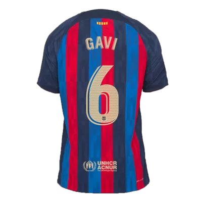 Men Barcelona GAVI #6 Home Player Version Jersey 2022/23 - discountsoccer