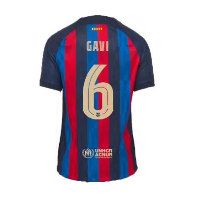 Men Barcelona GAVI #6 Home Soccer Jersey Shirt 2022/23 - discountsoccer