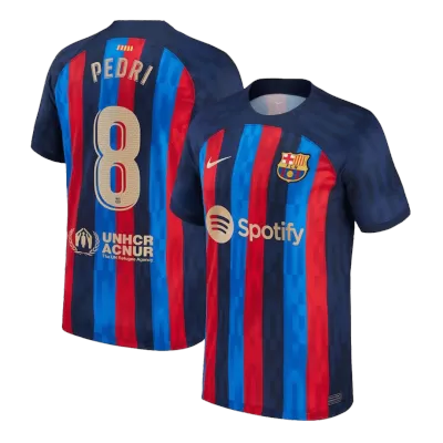 Men Barcelona PEDRI #8 Home Soccer Jersey Shirt 2022/23 - discountsoccer