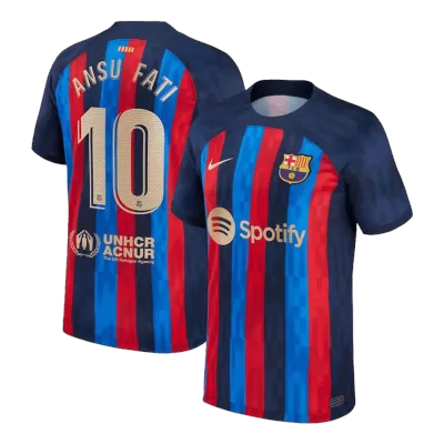 Men Barcelona ANSU FATI #10 Home Soccer Jersey Shirt 2022/23 - discountsoccer