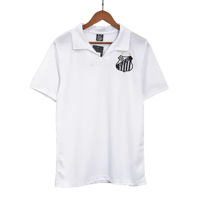 Men Santos FC Retro Jerseys Home Soccer Jersey 1970 - discountsoccer